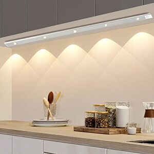 HIYAA 60 cm Under Cupboard Kitchen Lights with Motion Sensor LED Sensor Light Indoor USB Rechargeable Cabinet Lights Fully Dimmable Wireless Night Light for Kitchen, Bedroom, Stairs (3 Colors) HIYAA 60 cm Under Cupboard Kitchen Lights with Motion Sensor LED Sensor Light Indoor USB Rechargeable Cabinet Lights Fully Dimmable Wireless Night Light for Kitchen, Bedroom, Stairs (3 Colors)