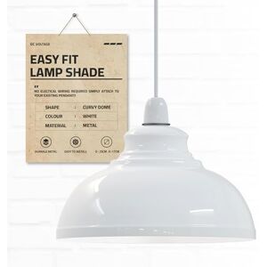 DC VOLTAGE Metal Ceiling Lamp Shade 29cm Orange Easy Fit Light Pendant Modern Ceiling Lighting Shade for Bedroom, Hallway, Office, Café, Restaurant Industrial Light Shade Ceiling Pendant (White) DC VOLTAGE Metal Ceiling Lamp Shade 29cm Orange Easy Fit Light Pendant Modern Ceiling Lighting Shade for Bedroom, Hallway, Office, Café, Restaurant Industrial Light Shade Ceiling Pendant (White)