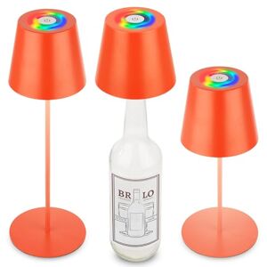 Briloner 3-in-1 RGBW Wireless LED Table lamp IP44 with Touch, dimmable, Replaceable Battery & Light Source, Bedside lamp, Reading lamp, Camping lamp, Table Light, Battery lamp, 36x12 cm, Orange Briloner 3-in-1 RGBW Wireless LED Table lamp IP44 with Touch, dimmable, Replaceable Battery & Light Source, Bedside lamp, Reading lamp, Camping lamp, Table Light, Battery lamp, 36x12 cm, Orange