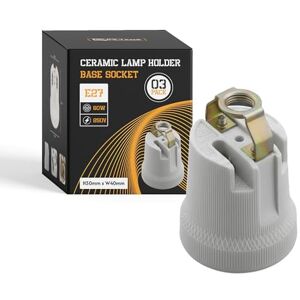 LEDSone 3pcs E27 Ceramic Lamp Holder with Bracket, Bulb Socket 35mmx 40mm x 50mm (L x W x H) Vintage Edison Light Fitting, Large Screw Base,Ceiling,Wall Fixture UK LEDSone 3pcs E27 Ceramic Lamp Holder with Bracket, Bulb Socket 35mmx 40mm x 50mm (L x W x H) Vintage Edison Light Fitting, Large Screw Base,Ceiling,Wall Fixture UK