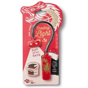 IF Book Lover's Reading Light Warrior Dragon, Red/White IF Book Lover's Reading Light Warrior Dragon, Red/White