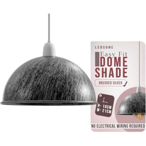 LEDSone Modern Dome Pendant Lamp Shade – 21cm Industrial Metal Ceiling Light Shade Easy Fit for Kitchen, Bedroom, Living Room, Dining Room, Hallway, Restaurant and Café LEDSone Modern Dome Pendant Lamp Shade – 21cm Industrial Metal Ceiling Light Shade Easy Fit for Kitchen, Bedroom, Living Room, Dining Room, Hallway, Restaurant and Café