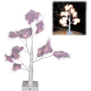 SHATCHI 55cm Purple Feather Tree Table Lamp Warm White LEDs Lighted Pampas Tree – Battery-Operated Decorative Night Light for Christmas, Home, Events, Holiday Decorations SHATCHI 55cm Purple Feather Tree Table Lamp Warm White LEDs Lighted Pampas Tree – Battery-Operated Decorative Night Light for Christmas, Home, Events, Holiday Decorations
