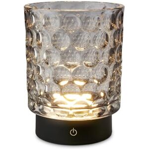 Briloner LED Table Lamp Cordless IP44, Glass Body, Touch, Step Dimmable, Rechargeable Battery & Light Source Replaceable, Bedside Light, Candle Lamp, Decorative Lamp, Garden Lights, 15x11cm, Grey Briloner LED Table Lamp Cordless IP44, Glass Body, Touch, Step Dimmable, Rechargeable Battery & Light Source Replaceable, Bedside Light, Candle Lamp, Decorative Lamp, Garden Lights, 15x11cm, Grey