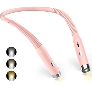 Diboniur Neck Reading Light, Book Light for Reading at Night, 3 Colors and 3 Brightness Levels Adjustable, Rechargeable, Book lamp for Readers, Knitting, Camping(Pink) Diboniur Neck Reading Light, Book Light for Reading at Night, 3 Colors and 3 Brightness Levels Adjustable, Rechargeable, Book lamp for Readers, Knitting, Camping(Pink)