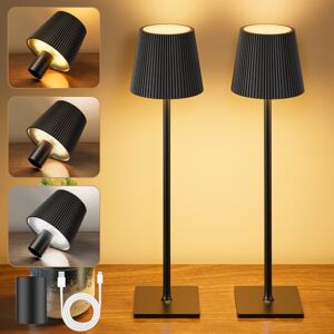 YICAIZI LED Table Lamp, Pack of 2, Wireless Battery Table Lamps with Bottle Cap, Continuously Dimmable, Rechargeable Table Lamp with 3 Colour Temperatures for Outdoor, Living Room, Bedroom, Bedside YICAIZI LED Table Lamp, Pack of 2, Wireless Battery Table Lamps with Bottle Cap, Continuously Dimmable, Rechargeable Table Lamp with 3 Colour Temperatures for Outdoor, Living Room, Bedroom, Bedside