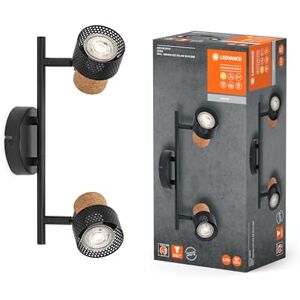 LEDVANCE Decor SPOT Cork, 2 x 3.4W, 460lm, Black, Spotlight, Adjustable Heads, Versatile, Indoor spot, Replaceable LED Lamps, Warm White Light Color, GU10 LEDVANCE Decor SPOT Cork, 2 x 3.4W, 460lm, Black, Spotlight, Adjustable Heads, Versatile, Indoor spot, Replaceable LED Lamps, Warm White Light Color, GU10