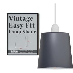 LEDSone Modern Small Light Shades, Replacement Easy Fit Vintage Non Electric Metal 12cm Lamp Shades for Industrial Retro Ceiling Pendant Lighting, Table Lamp, Wall Sconce (Grey) (LSCP150) LEDSone Modern Small Light Shades, Replacement Easy Fit Vintage Non Electric Metal 12cm Lamp Shades for Industrial Retro Ceiling Pendant Lighting, Table Lamp, Wall Sconce (Grey) (LSCP150)