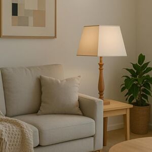 Levitantes Lampshade White 35 x 15 x 25 cm Poplin Fabric for E27 Lamp Holder Tapered Design Ideal for Indoor Use Levitantes Lampshade White 35 x 15 x 25 cm Poplin Fabric for E27 Lamp Holder Tapered Design Ideal for Indoor Use