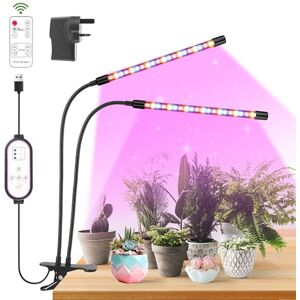 MOXYOY Grow Lights for Indoor Plants,3 Lighting Modes Plant Light, 40 LEDs 2 Heads Grow Light with 10 Dimming Level and Timer, Full Spectrum Plant Lamp for Seedlings and Succulents MOXYOY Grow Lights for Indoor Plants,3 Lighting Modes Plant Light, 40 LEDs 2 Heads Grow Light with 10 Dimming Level and Timer, Full Spectrum Plant Lamp for Seedlings and Succulents