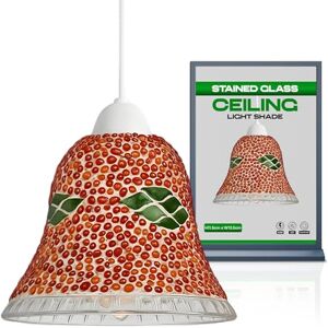 LEDSone Globe Glass Lamp Shade Pendant Light Handcrafted Mosaic Glass Ceiling Light Shade for Pendant Lighting,Decorative Hanging Lamp Shades for Kitchen, Living Room, Bedroom E27 Fitting LEDSone Globe Glass Lamp Shade Pendant Light Handcrafted Mosaic Glass Ceiling Light Shade for Pendant Lighting,Decorative Hanging Lamp Shades for Kitchen, Living Room, Bedroom E27 Fitting
