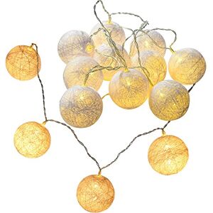 WeRChristmas Cotton Ball with 10 Warm LED Light String Christmas Decoration, 1.5 m White WeRChristmas Cotton Ball with 10 Warm LED Light String Christmas Decoration, 1.5 m White