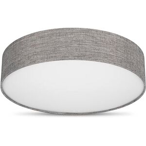 REV Ceiling Light, 50 cm Round Ceiling Light with Fabric Shade in Vintage Look, Ideal for Bedroom and Living Room, Silver Brown REV Ceiling Light, 50 cm Round Ceiling Light with Fabric Shade in Vintage Look, Ideal for Bedroom and Living Room, Silver Brown