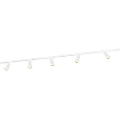 Ledvion Track Lighting 2m 1-Phase White 5 Spotlights Without GU10 Bulb For living room kitchen and dining area with flexible light direction Ledvion Track Lighting 2m 1-Phase White 5 Spotlights Without GU10 Bulb For living room kitchen and dining area with flexible light direction