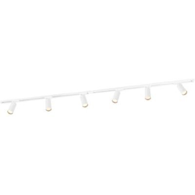 Ledvion Track Lighting 2m 1-Phase White 6 Spotlights Warm White With bulbs included for living room kitchen and dining area Ledvion Track Lighting 2m 1-Phase White 6 Spotlights Warm White With bulbs included for living room kitchen and dining area