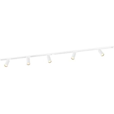 Ledvion Track Lighting 2m 1-Phase White 5 Spotlights Without GU10 Bulb Ledvion Track Lighting 2m 1-Phase White 5 Spotlights Without GU10 Bulb