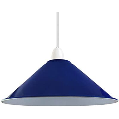 DC VOLTAGE Navy Blue Lamp Shade, 22cm Easy-Fit Ceiling Light Shade, Non-Electrical Pendant Lampshades for Ceiling Lights, Lamp Shades for Table Lamps, Floor Lamps, Living Room, Bedroom DC VOLTAGE Navy Blue Lamp Shade, 22cm Easy-Fit Ceiling Light Shade, Non-Electrical Pendant Lampshades for Ceiling Lights, Lamp Shades for Table Lamps, Floor Lamps, Living Room, Bedroom