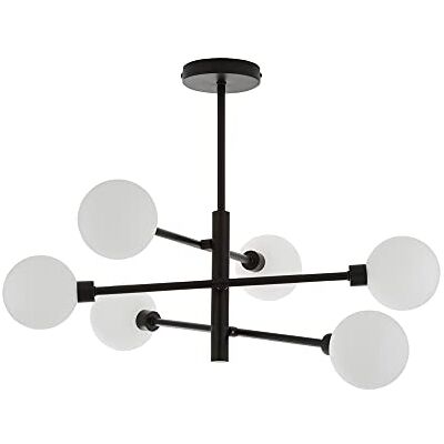 Litecraft - Supa Ceiling Light - Black - White Shades - Ceiling Light Litecraft - Supa Ceiling Light - Black - White Shades - Ceiling Light