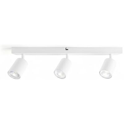 Integral LED Siena 3 Way GU10 LED Spotlight Bar Modern Indoor Ceiling Light Fitting Adjustable and Rotatable Ideal for Living Room, Bedroom, Kitchen and Dining Room – Premium Matt White Finish Integral LED Siena 3 Way GU10 LED Spotlight Bar Modern Indoor Ceiling Light Fitting Adjustable and Rotatable Ideal for Living Room, Bedroom, Kitchen and Dining Room – Premium Matt White Finish