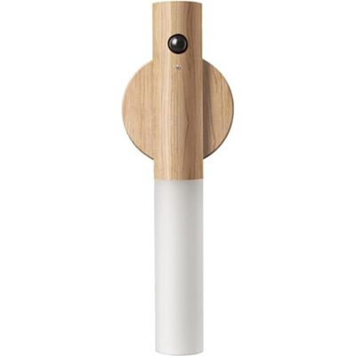 SYYHSYAL Wooden Motion Sensor Night Lights, Magnet Body Hallway Rechargeable LED Wireless Wall Sconces, Portable Decor Battery Powered Indoor Torch Lighting for Bedroom (White) SYYHSYAL Wooden Motion Sensor Night Lights, Magnet Body Hallway Rechargeable LED Wireless Wall Sconces, Portable Decor Battery Powered Indoor Torch Lighting for Bedroom (White)