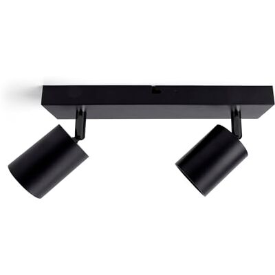 Integral LED Siena 2 Way GU10 LED Spotlight Bar Modern Indoor Ceiling Light Fitting Adjustable and Rotatable Ideal for Living Room, Bedroom, Kitchen and Dining Room – Premium Matt Black Finish Integral LED Siena 2 Way GU10 LED Spotlight Bar Modern Indoor Ceiling Light Fitting Adjustable and Rotatable Ideal for Living Room, Bedroom, Kitchen and Dining Room – Premium Matt Black Finish