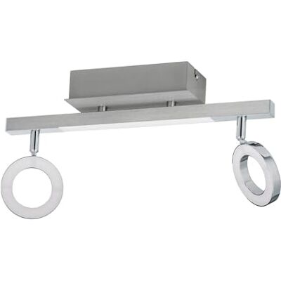 Eglo LED Ceiling lamp Cardillo, 2-Light Ceiling Spotlight Made of Aluminium, Metal and Plastic, Living Room lamp in Chrome, Warm White LED Hallway Light Eglo LED Ceiling lamp Cardillo, 2-Light Ceiling Spotlight Made of Aluminium, Metal and Plastic, Living Room lamp in Chrome, Warm White LED Hallway Light
