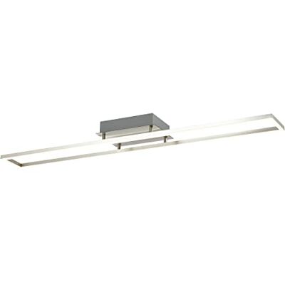 Happy Homewares Contemporary IP20 Energy Saving LED Rectangular Strip Ceiling Light Fitting in Satin Nickel Perfect for Kitchens 38w = 125w 3000k Warm White 91cm Length Happy Homewares Contemporary IP20 Energy Saving LED Rectangular Strip Ceiling Light Fitting in Satin Nickel Perfect for Kitchens 38w = 125w 3000k Warm White 91cm Length