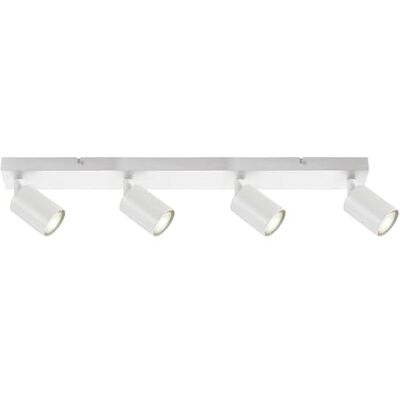 Integral LED Siena 4 Way GU10 LED Spotlight Bar Modern Indoor Ceiling Light Fitting Adjustable and Rotatable Ideal for Living Room, Bedroom, Kitchen and Dining Room Premium Matt White Finish Integral LED Siena 4 Way GU10 LED Spotlight Bar Modern Indoor Ceiling Light Fitting Adjustable and Rotatable Ideal for Living Room, Bedroom, Kitchen and Dining Room Premium Matt White Finish