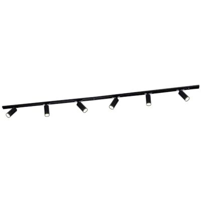Ledvion Track Lighting 2m 1-Phase Black 6 Spotlights Without GU10 Bulb For living room kitchen and dining area with flexible light direction Ledvion Track Lighting 2m 1-Phase Black 6 Spotlights Without GU10 Bulb For living room kitchen and dining area with flexible light direction