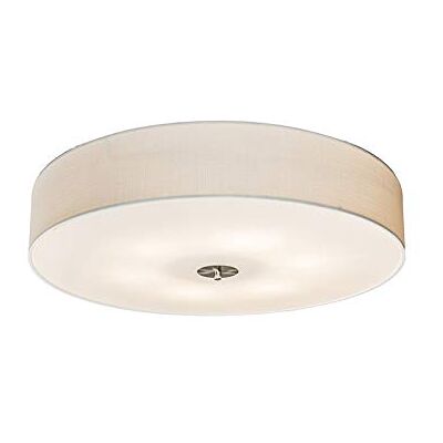 Qazqa Modern Jute Drum Ceiling Lamp - Interior Light Qazqa Modern Jute Drum Ceiling Lamp - Interior Light