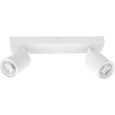 Integral LED Siena 2 Way GU10 LED Spotlight Bar Modern Indoor Ceiling Light Fitting Adjustable and Rotatable Ideal for Living Room, Bedroom, Kitchen and Dining Room – Premium Matt White Finish Integral LED Siena 2 Way GU10 LED Spotlight Bar Modern Indoor Ceiling Light Fitting Adjustable and Rotatable Ideal for Living Room, Bedroom, Kitchen and Dining Room – Premium Matt White Finish