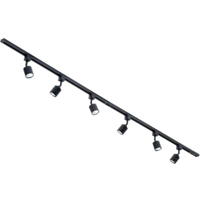 Litecraft 2m Kitchen Track Light - Black - 6 Fixtures - Track Lighting Litecraft 2m Kitchen Track Light - Black - 6 Fixtures - Track Lighting