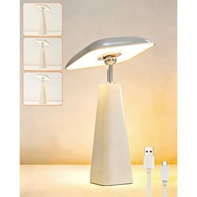 HARPER LIVING Rechargeable Table Lamp, Magnetic Touch Mushroom Bedside Light Dimmable, Portable LED Battery Desk Lamp for Bedroom Living Room Home Office Kids Room (Shiny Light Apricot) HARPER LIVING Rechargeable Table Lamp, Magnetic Touch Mushroom Bedside Light Dimmable, Portable LED Battery Desk Lamp for Bedroom Living Room Home Office Kids Room (Shiny Light Apricot)