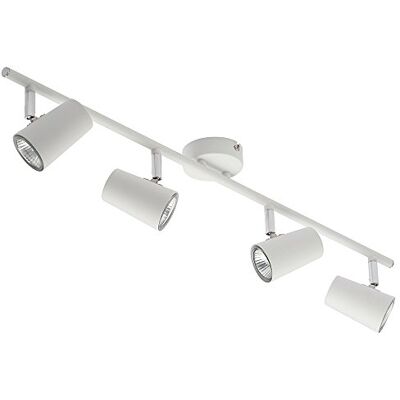 Litecraft - Chobham Spotlight Bar - White - GU10 - 4 Light - Lighting Litecraft - Chobham Spotlight Bar - White - GU10 - 4 Light - Lighting