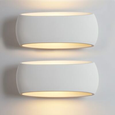 Harper Living - 2x Large Wall Sconce - White Ceramic Shade Harper Living - 2x Large Wall Sconce - White Ceramic Shade