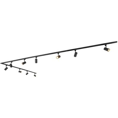 Qazqa Modern 1-Phase Rail System with 10 Spots Black Jeana- Modern Suitable for LED GU10 10 Way Light Aluminium Surface-Mounted spotway Light Suitable for Bedroom I Qazqa Modern 1-Phase Rail System with 10 Spots Black Jeana- Modern Suitable for LED GU10 10 Way Light Aluminium Surface-Mounted spotway Light Suitable for Bedroom I