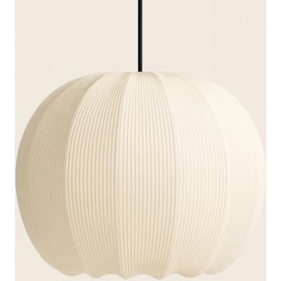 CGC Lighting Indoor Lamp Shade Ribbed Stretch Cotton Fabric Hanging Ceiling Floor Table Lamp (Cream Round) CGC Lighting Indoor Lamp Shade Ribbed Stretch Cotton Fabric Hanging Ceiling Floor Table Lamp (Cream Round)