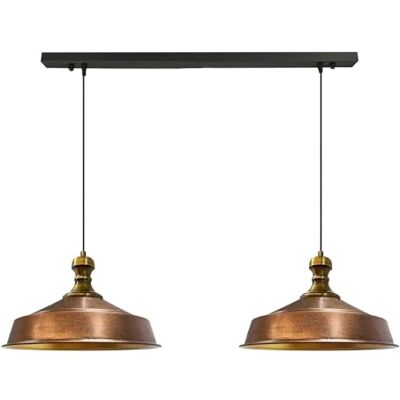 bamyum Asletl-Knob Pendant Light Vintage Metal Set of 2, Lamp Shades Ceiling, Kitchen Lights Ceiling E27, Industrial Lamp, Metal Pendant Light Fitting for Living Room and Dining Table Coloured Copper bamyum Asletl-Knob Pendant Light Vintage Metal Set of 2, Lamp Shades Ceiling, Kitchen Lights Ceiling E27, Industrial Lamp, Metal Pendant Light Fitting for Living Room and Dining Table Coloured Copper