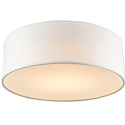 QAZQA Ceiling Lamp White 30cm LED Drum - Modern Minimalist Light QAZQA Ceiling Lamp White 30cm LED Drum - Modern Minimalist Light
