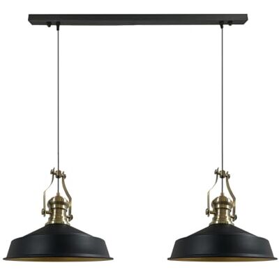 bamyum Neo-Asletl Pendant Light Vintage Metal Set of 2, Lamp Shades Ceiling, Kitchen Lights Ceiling E27, Industrial Lamp Shades, Metal Pendant Light Fitting for Living Room and Dining Table Black bamyum Neo-Asletl Pendant Light Vintage Metal Set of 2, Lamp Shades Ceiling, Kitchen Lights Ceiling E27, Industrial Lamp Shades, Metal Pendant Light Fitting for Living Room and Dining Table Black