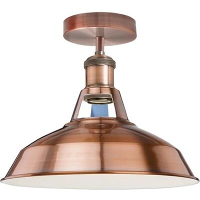 LEDSone Copper Ceiling Light 30cm Industrial Vintage Style Kitchen Light Ceiling Metal Rustic Farm House Lighting Fixture LEDSone Copper Ceiling Light 30cm Industrial Vintage Style Kitchen Light Ceiling Metal Rustic Farm House Lighting Fixture