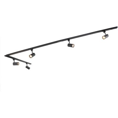 Qazqa Modern Rail System Black 5 Spotbar I Spotlight Bars 1-Phase Jeana Suitable for LED GU10 5 Spotway Light Steel Surface-Mounted Qazqa Modern Rail System Black 5 Spotbar I Spotlight Bars 1-Phase Jeana Suitable for LED GU10 5 Spotway Light Steel Surface-Mounted