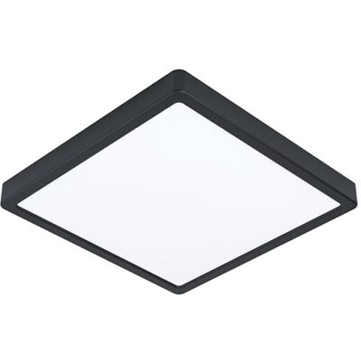 Eglo Fueva 5 LED Ceiling Light L x W 28.5 cm, 1 Bulb Surface-Mounted Light Made of Steel and a Plastic Light Surface, Ceiling Light in Black, White, LED Surface Light, Warm White Eglo Fueva 5 LED Ceiling Light L x W 28.5 cm, 1 Bulb Surface-Mounted Light Made of Steel and a Plastic Light Surface, Ceiling Light in Black, White, LED Surface Light, Warm White