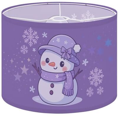 DERUINVAIO Drum Lamp Shade Large Lampshade Cute Purple Snowman Scarf Snowflakes Christmas for Floor Lamps Table Lamps Pendant Light Linen Lampshades Replacement Bedside Light Shades DERUINVAIO Drum Lamp Shade Large Lampshade Cute Purple Snowman Scarf Snowflakes Christmas for Floor Lamps Table Lamps Pendant Light Linen Lampshades Replacement Bedside Light Shades