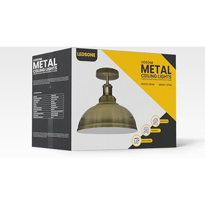 LEDSone Flush Mount Ceiling Light Fitting, Industrial Vintage Style Kitchen Light Ceiling Metal Curvy 29cm Farmhouse Lighting Fixture Hanging Pendant Light for Indoor Porch (Green Brass) LEDSone Flush Mount Ceiling Light Fitting, Industrial Vintage Style Kitchen Light Ceiling Metal Curvy 29cm Farmhouse Lighting Fixture Hanging Pendant Light for Indoor Porch (Green Brass)