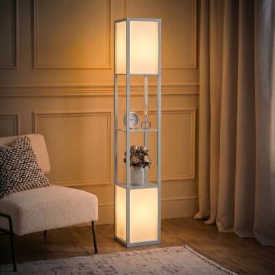 HOMCOM Dual Light Floor Lamp - Living Room & Bedroom - Black HOMCOM Dual Light Floor Lamp - Living Room & Bedroom - Black