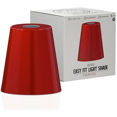 LEDSone Retro Red Light Shade Ceiling, Mug 15cm Metal Lampshades for Ceiling Lights, Industrial Easy Fit Pendant Lamp Shades for Table Lamps, Living Room, Bedroom, Kitchen, Hallway, Home Décor LEDSone Retro Red Light Shade Ceiling, Mug 15cm Metal Lampshades for Ceiling Lights, Industrial Easy Fit Pendant Lamp Shades for Table Lamps, Living Room, Bedroom, Kitchen, Hallway, Home Décor