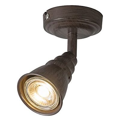 QAZQA Coney Wall Light - Rusty Brown - Vintage Style QAZQA Coney Wall Light - Rusty Brown - Vintage Style