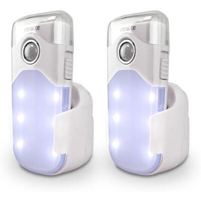 Xtralite Nitesafe Duo Rechargeable Night Light & LED Torch – Automatic Power Failure Light with Motion Sensor, Dual Night Light Modes, Wireless Induction Charging Twin Bundle Xtralite Nitesafe Duo Rechargeable Night Light & LED Torch – Automatic Power Failure Light with Motion Sensor, Dual Night Light Modes, Wireless Induction Charging Twin Bundle
