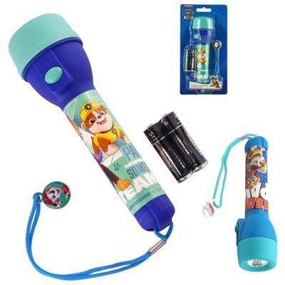 Kids Licencing Paw Patrol LED Torch, Flashlight with Adjustable Safety Lanyard, Battery Operated Emergency Big Torch, Night Walking Torch for Kids 3+ Years Kids Licencing Paw Patrol LED Torch, Flashlight with Adjustable Safety Lanyard, Battery Operated Emergency Big Torch, Night Walking Torch for Kids 3+ Years